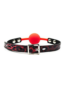 Picture of RED SILICONE BALL GAG LEOPARD