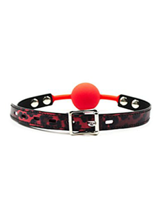 Slika: RED SILICONE BALL GAG LEOPARD